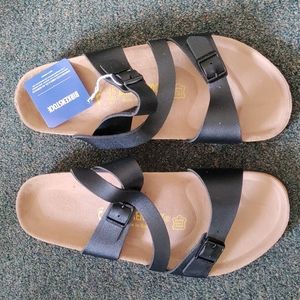 Birkenstock men's black strap sandals Sz 12.5-13